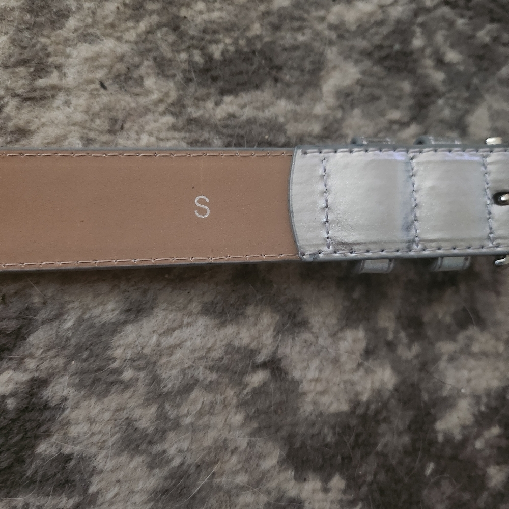 NWOT Metallic Silver Belt - Picture 5 of 7
